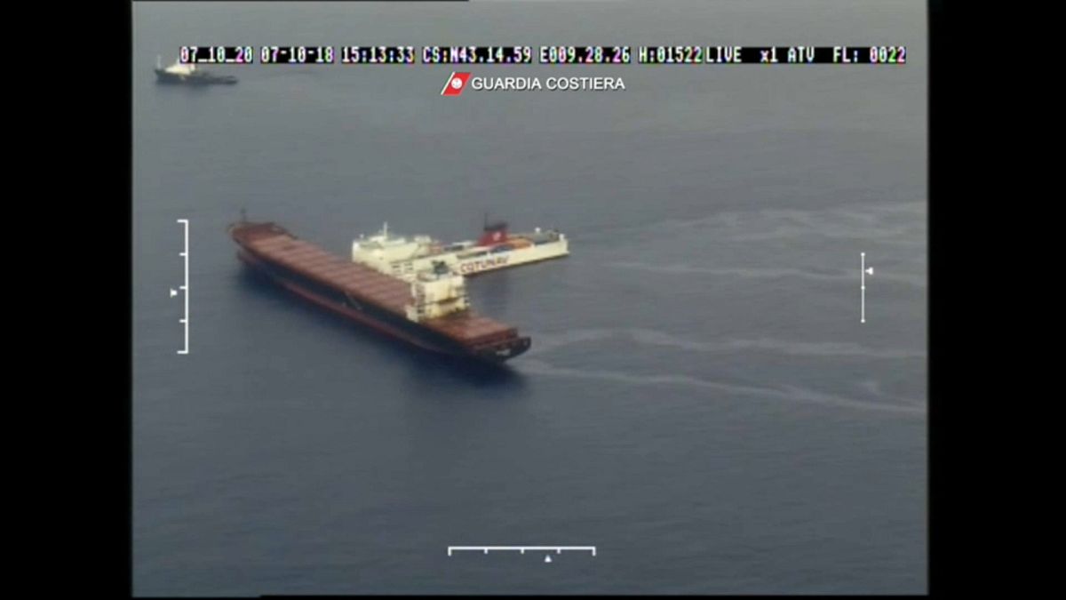 Córcega: controlada la mancha de petróleo provocada por la colisión de dos barcos 