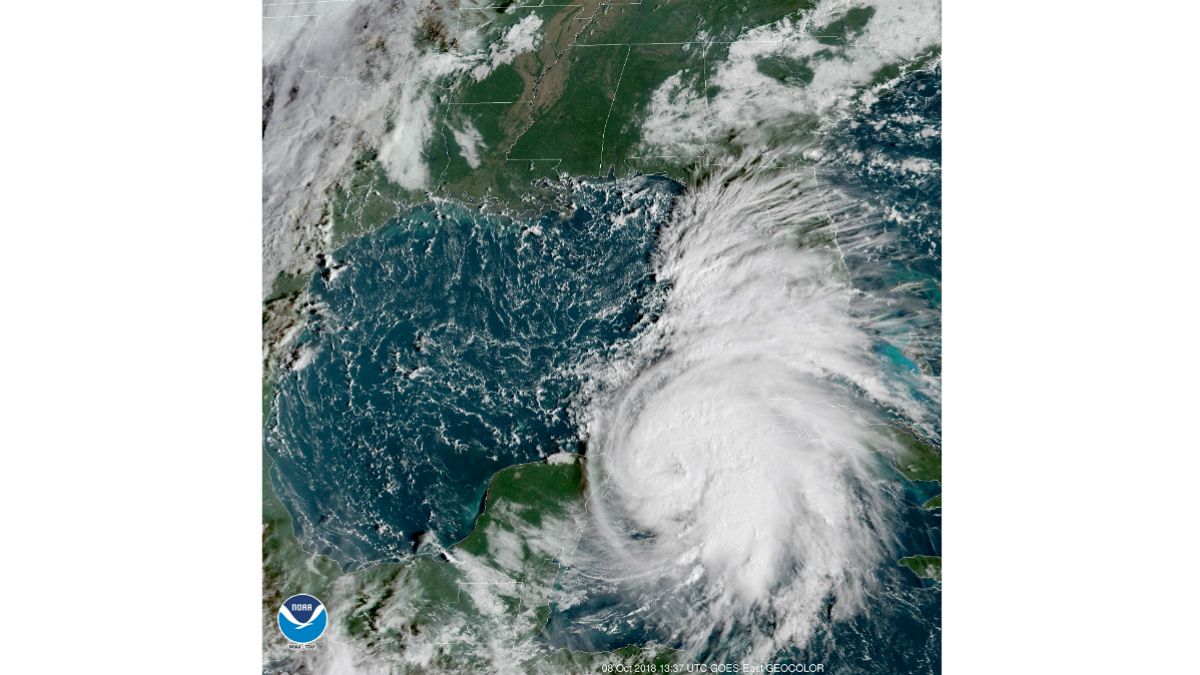 طوفان مایکل با باران سیل آسا و باد شدید سواحل آمریکا را تهدید می‌کند