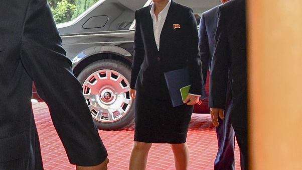 صورة للسيارة التي وصل فيها كيم جونغ أون للقاء بومبيو صورة للسيارة التي وصل فيها كيم جونغ أون للقاء بومبيو