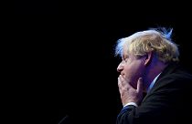 Boris Johnson addresses delegates at the Conservative Party Conference