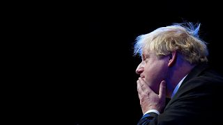 Boris Johnson addresses delegates at the Conservative Party Conference
