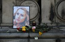 A memorial for Bulgarian journalist Viktoria Marinova