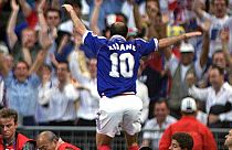 Zinedine Zidane scored twice during the 1998 World Cup final against Brazil