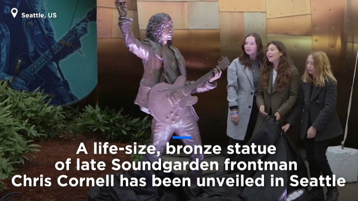 Bronze statue honours Soundgarden's Chris Cornell in Seattle