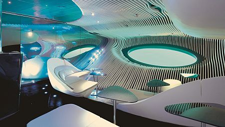 Inside the first underwater lounge