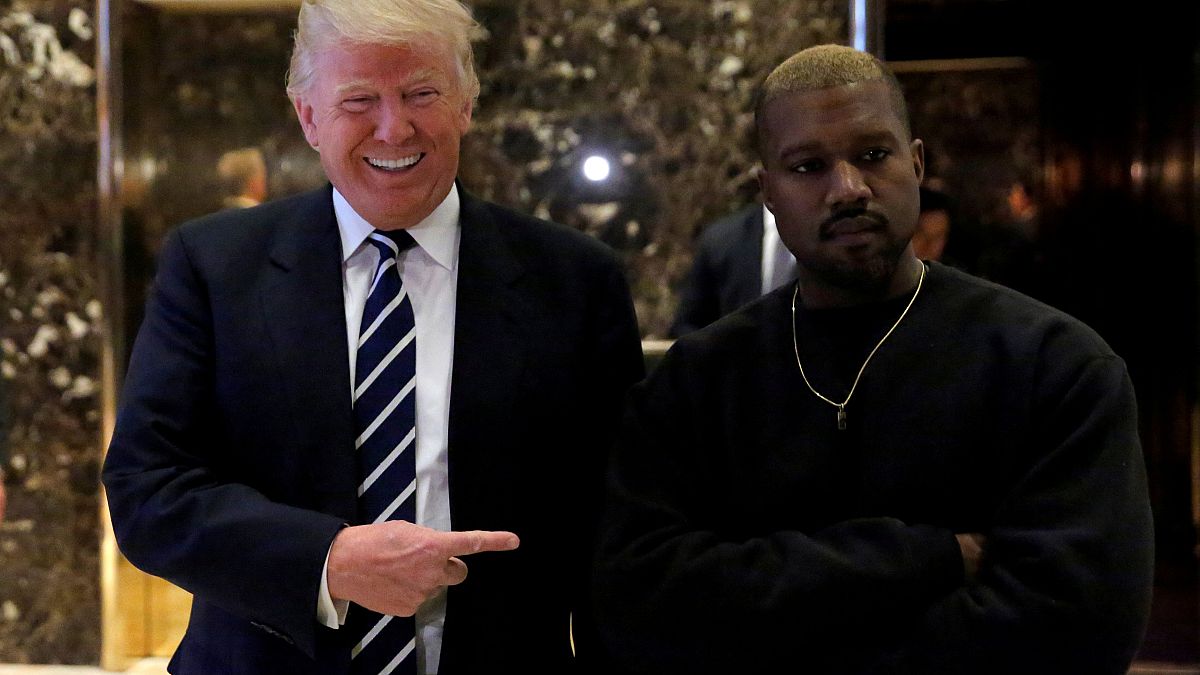 Image: Singer Kanye West and then-president-elect Donald Trump 