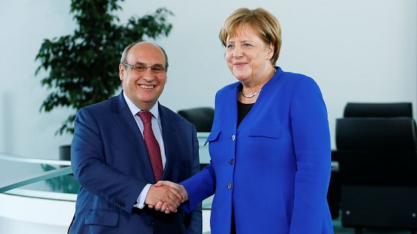 António Vitorino e Angela Merkel, em Berlim António Vitorino e Angela Merkel, em Berlim