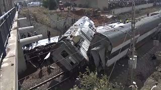 Train derails near Moroccan capital Rabat