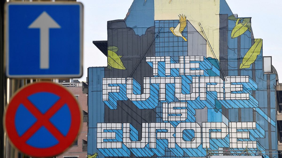 جدارية بجانب المفوضية الأوروبية في بروكسل