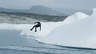 Wakeboard sur les icebergs