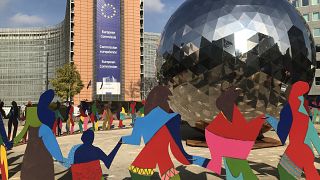الساحة العامة أمام مبنى المفوضية الأوروبية في العاصمة بروكسل