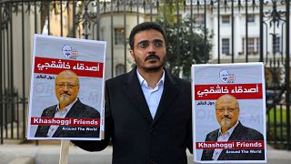 A protest outside the Saudi embassy in London in October 2018.