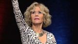 Jane Fonda no festival de cinema Lumière, em Lyon
