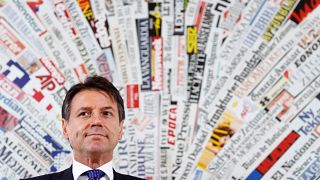 Italy's Prime Minister Giuseppe Conte holds a news conference in Rome