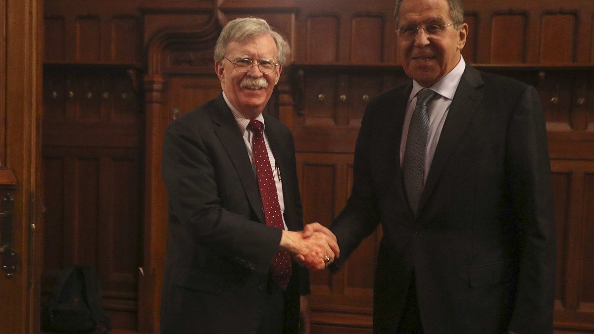 US envoy Bolton holds talks with Russia's Lavrov on nuclear treaty