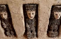Human-like statues dating back to year 1,100 unearthed in Peru
