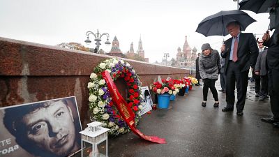 Джон Болтон у места убийства Бориса Немцова