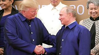 Vladimir Putin & Donald Trump at APEC Summit in Da Nang, Vietnam,