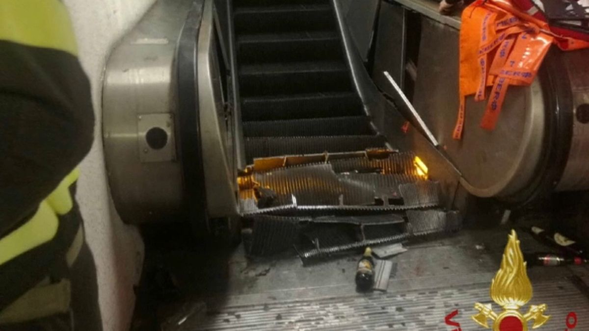 Al menos 20 heridos tras venirse abajo una escalera en el metro de Roma
