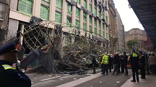 Watch: Scaffolding collapses in Antwerp, one dead, one injured