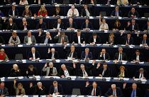 Los eurodiputados en una sesión de votación en el Parlamento Europeo.