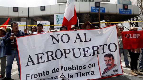 Protesta contra el nuevo aeropuerto internacional de México DF en Texcoco Protesta contra el nuevo aeropuerto internacional de México DF en Texcoco