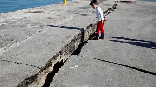 Megrongálódott a kikötő Zákintoszon az október 26-ai földrengésben