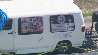A van which was seized during an investigation into a series of parcel bomb