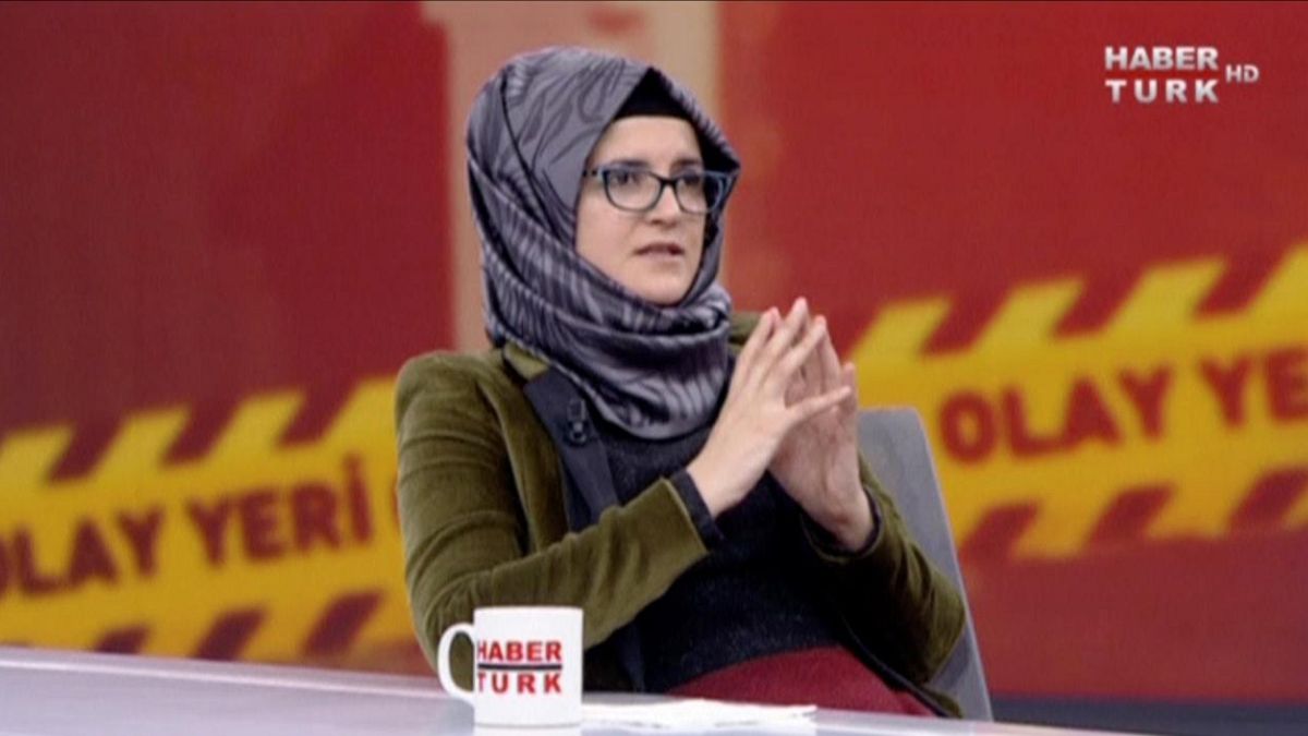 A still image taken from a video shows Hatice Cengiz