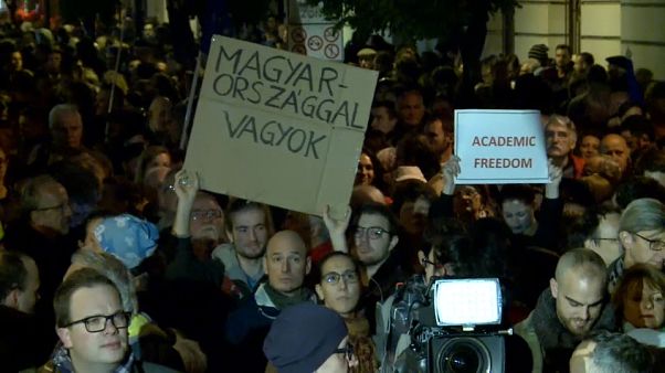 Марш в защиту Центрально-Европейского Университета Марш в защиту Центрально-Европейского Университета