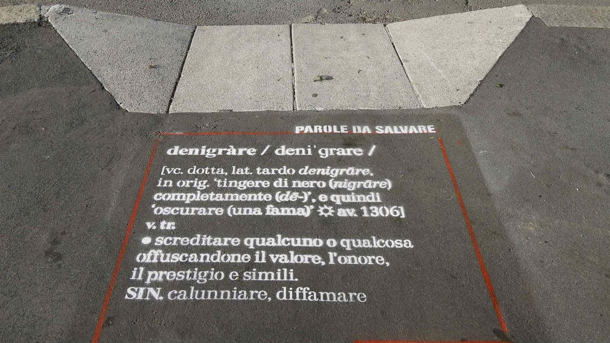 Italy graffiti campaign seeks to save lesser-used words from extinction