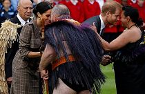 Harry and Meghan receive traditional Maori welcome in New Zealand