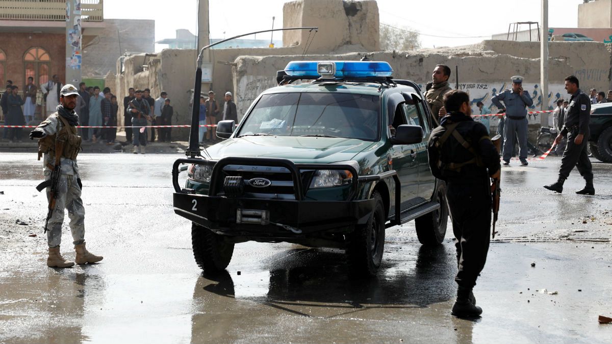 the site of a suicide attack in Kabul