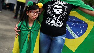 A young supporter of Brazil's newly elected president Jair Bolsonaro