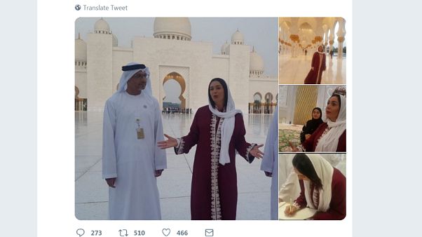 هكذا قابل رواد مواقع التواصل العرب زيارة وزيرة الثقافة الإسرائيلية مسجد الشيخ زايد في أبوظبي هكذا قابل رواد مواقع التواصل العرب زيارة وزيرة الثقافة الإسرائيلية مسجد الشيخ زايد في أبوظبي