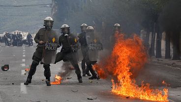 Greek students clash with police in central Athens