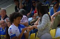 Watch: Footballer celebrates goal by proposing to girlfriend