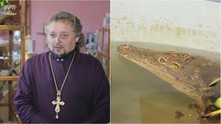 Crocodiles used by Russian church in bid to attract more youngsters to prayer