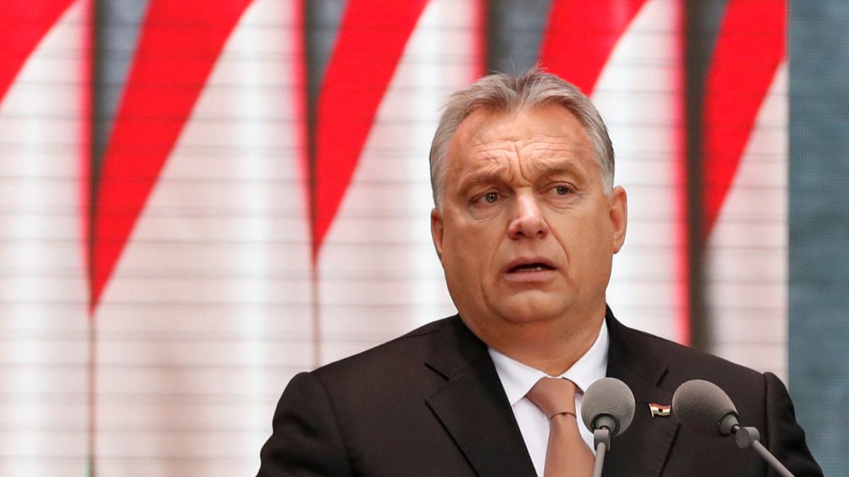 Hungarian leader Viktor Orban delivers a speech in Budapest, October 23
