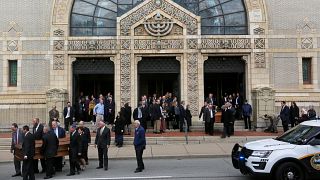 Funeral services for brothers Cecil and David Rosenthal in Pittsburgh