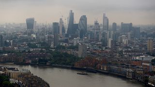 The City of London seen from Canary Wharf