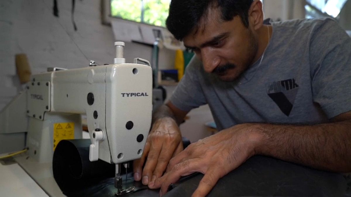 Germans launch fashion label which makes bags from migrant dinghies