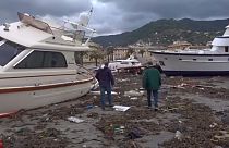 Hundreds of boats were destroyed along the coastline of Liguria