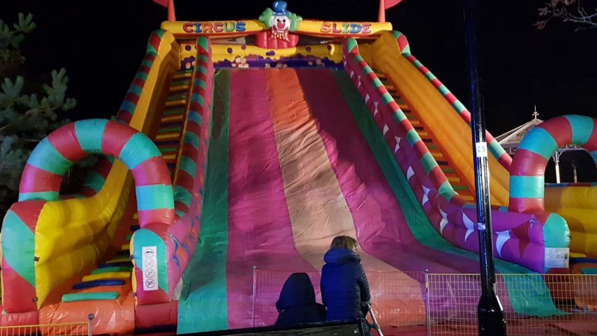 Eight children injured in fall from inflatable slide at UK fireworks event