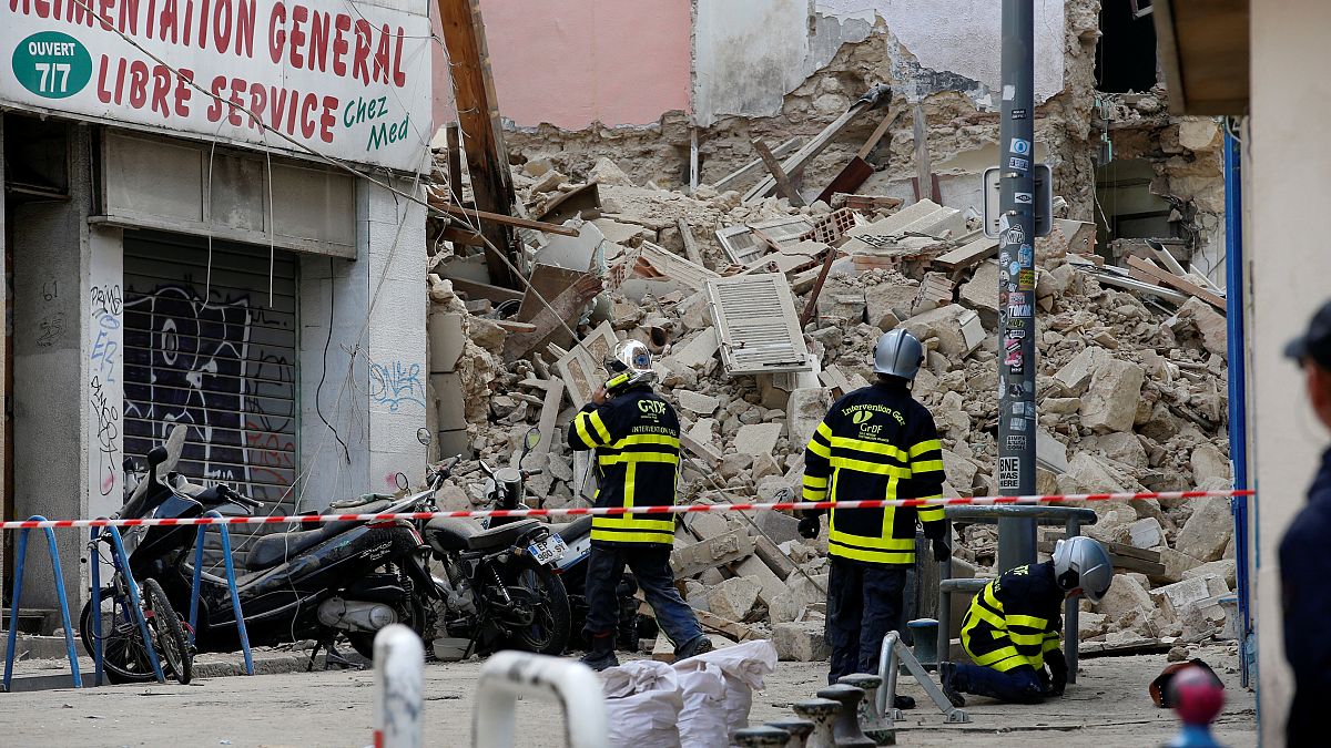 Two buildings collapse in Marseille leaving two people hurt
