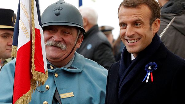 Macron besucht Schlachtfelder des Ersten Weltkrieges Macron besucht Schlachtfelder des Ersten Weltkrieges