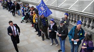 Cidadãos europeus e britânicos manifestam-se em Downing Street