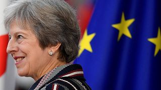 British Prime Minister Theresa May in Brussels on October 19, 2018.