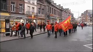 Protestas por la reforma del sistema de pensiones en Bélgica