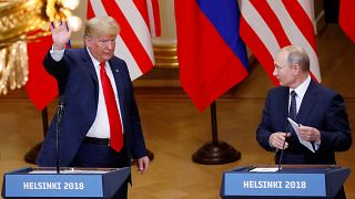 Donald Trump e Vladimir Putin na Finlândia em julho deste ano